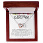 To My Beautiful Daughter | Love Mom | Interlocking Hearts
