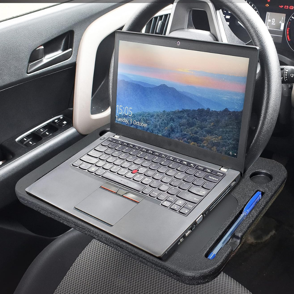 WORKNDINEMATE™ STEERING WHEEL LAPTOP DESK & MEAL TRAY TABLE