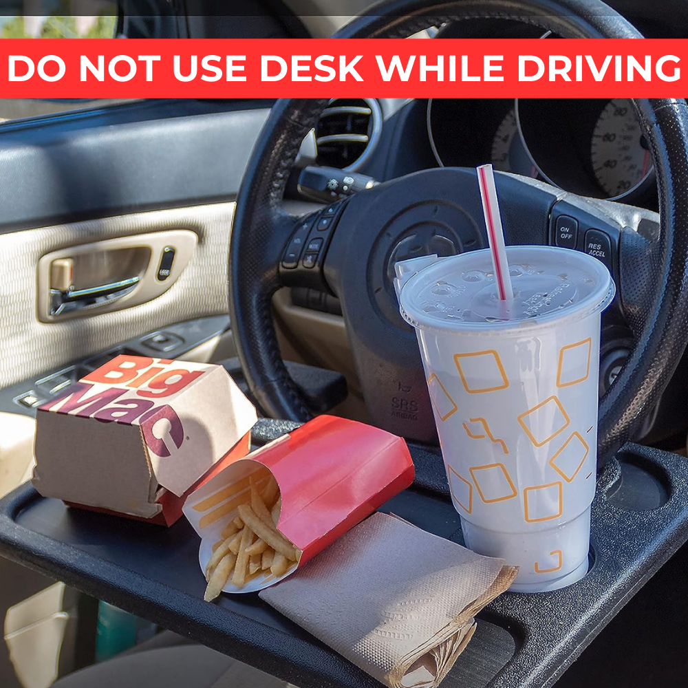 WORKNDINEMATE™ STEERING WHEEL LAPTOP DESK & MEAL TRAY TABLE