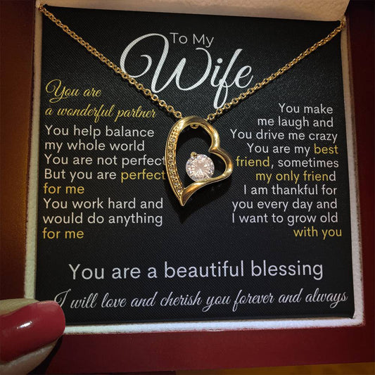 To My Wife | You Are a Wonderful Partner | Forever Love Necklace | BC230912