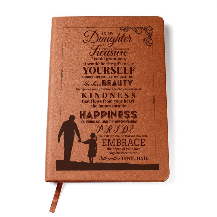 To My Daughter, Graphic Leather Journal | Love Dad | 230811 – JPW