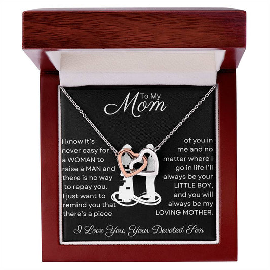 Mom You Raised a Man | Interlocking Hearts Necklace