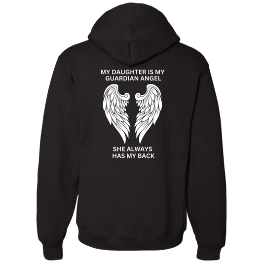 My Daughter Is My Guardian Angel | 695HBM Dri-Power Fleece Pullover Hoodie | 23329