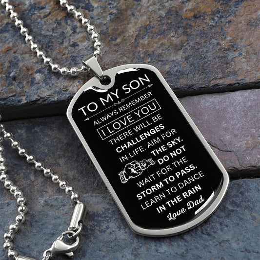 To My Son Select Dog Tag