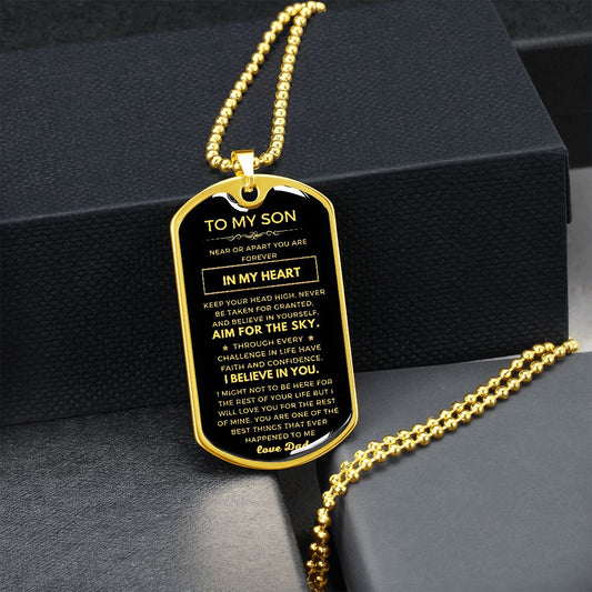 To My Son | Dog Tag | Love Dad
