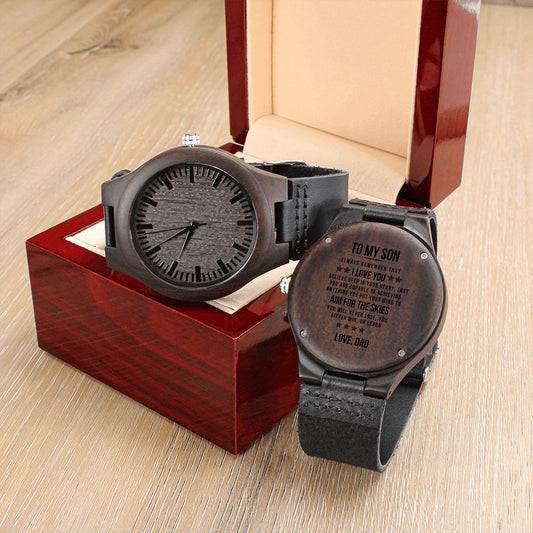 To My Son | Engraved Wooden Watch