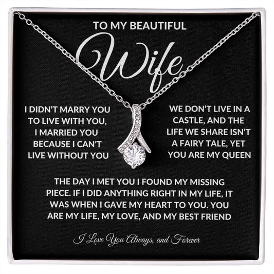 To My Beautiful Wife | Alluring Beauty Necklace | BC2337
