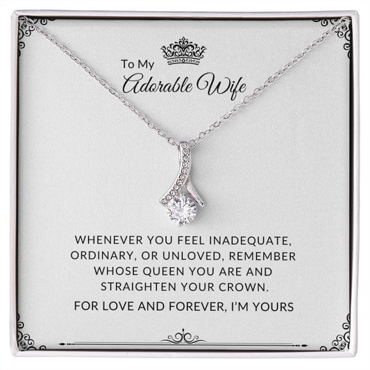To My Adorable Wife | Alluring Beauty Necklace