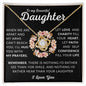 To My Beautiful Daughter | Love Knot Necklace | Love, Charity, Faith, Confidence