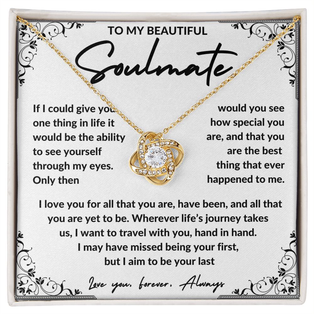 To My Beautiful Soulmate | Love Knot Necklace | WC2324