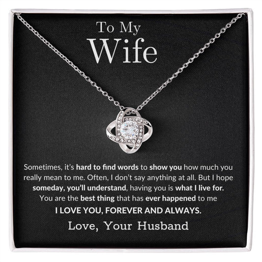 To My Wife | Love Knot Necklace | 2311
