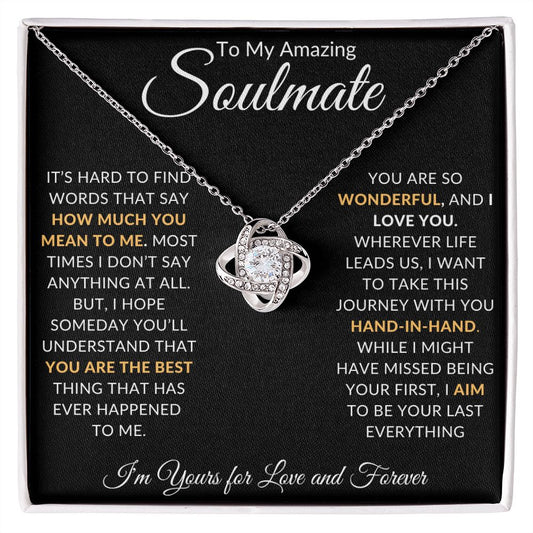 To My Amazing Soulmate | Love Knot Necklace