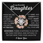 To My Beautiful Daughter | Love Knot Necklace | Love, Charity, Faith, Confidence
