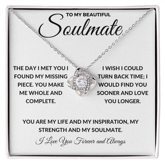 To My Beautiful Soulmate | Love Knot Necklace | 23119
