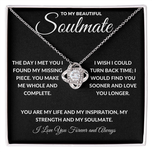 To My Beautiful Soulmate | Love Knot Necklace | 23119