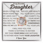 To My Beautiful Daughter | I Love You | Love Knot Necklace