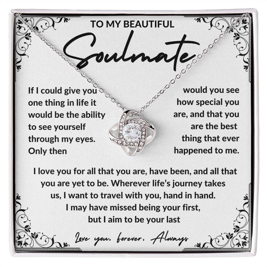 To My Beautiful Soulmate | Love Knot Necklace | WC2324