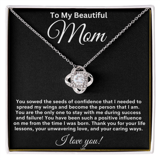 To My Beautiful Mom | Love knot Necklace | Seeds Of Confidence | BC23216