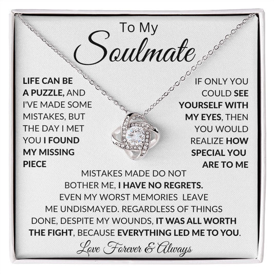To My Soulmate | Love Knot Necklace | WC