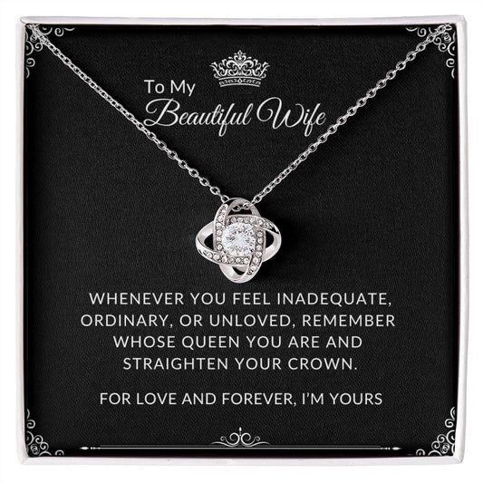 To My Beautiful Wife | Love Knot Necklace | Color card