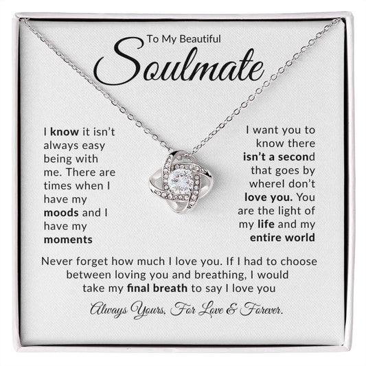 To My Beautiful Soulmate | Love Knot Necklace