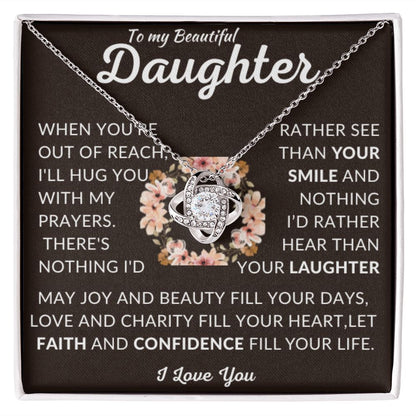 To My Beautiful Daughter | Love Knot Necklace | Out of Reach