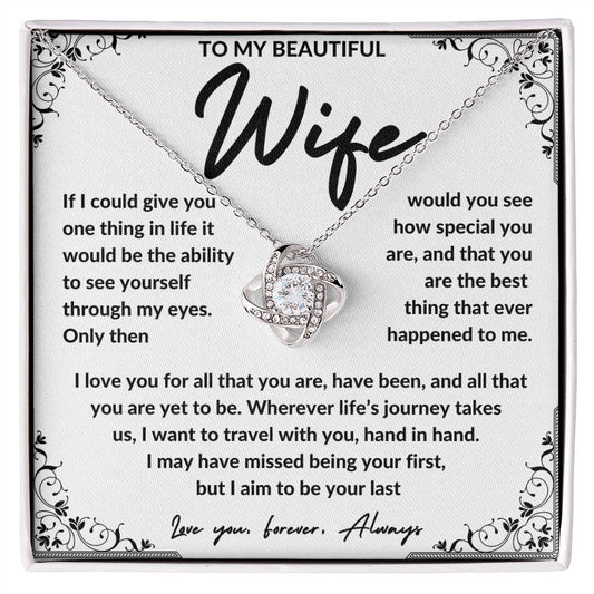 To My Beautiful Wife | Love Knot Necklace | WC2324