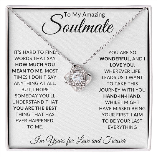 To My Amazing Soulmate | Love Knot Necklace