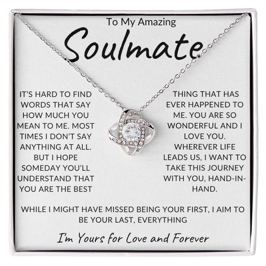 To My Amazing Soulmate | Love Knot Necklace
