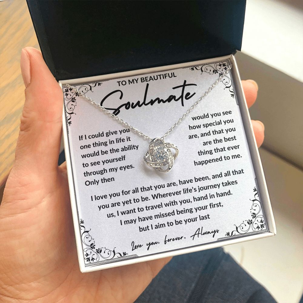 To My Beautiful Soulmate | Love Knot Necklace | WC2324