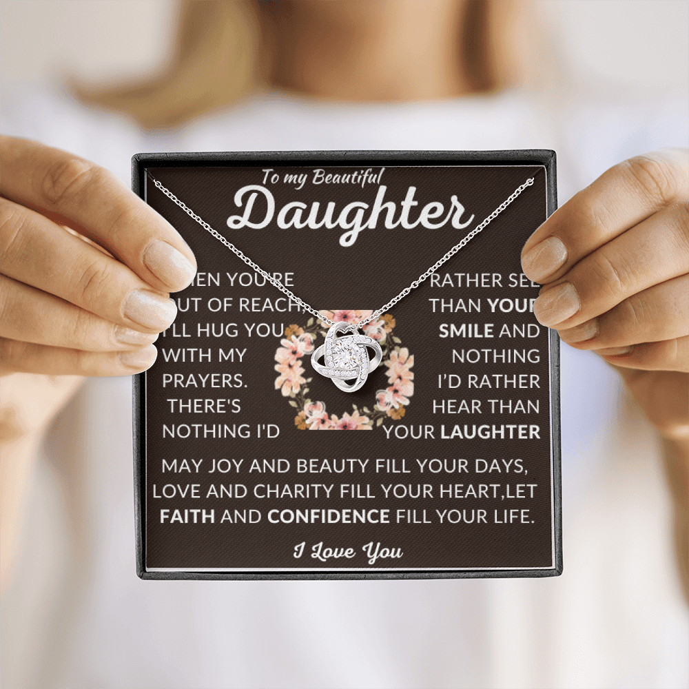 To My Beautiful Daughter | Love Knot Necklace | Out of Reach