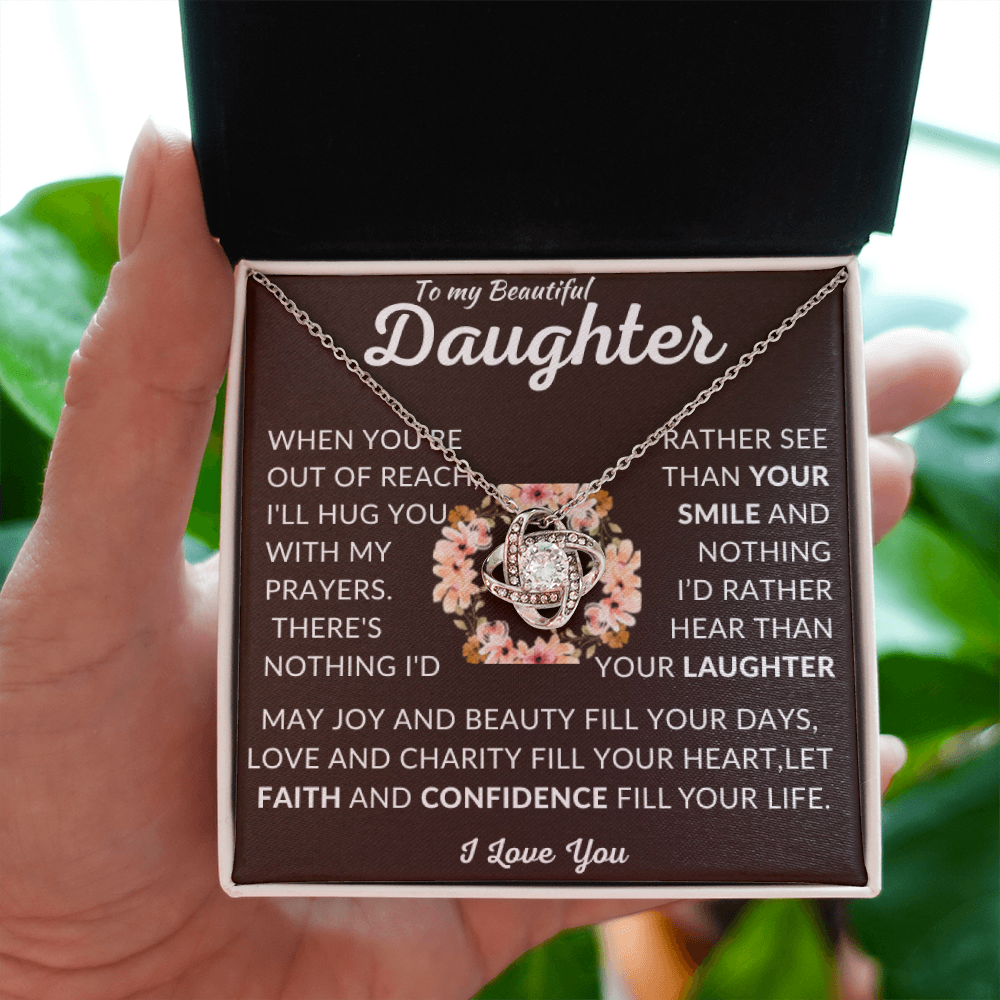 To My Beautiful Daughter | Love Knot Necklace | Out of Reach