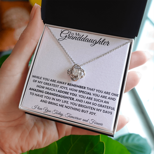 To My Granddaughter | LoveKnot Necklace