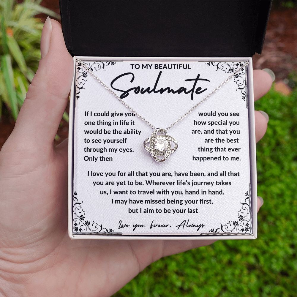 To My Beautiful Soulmate | Love Knot Necklace | WC2324