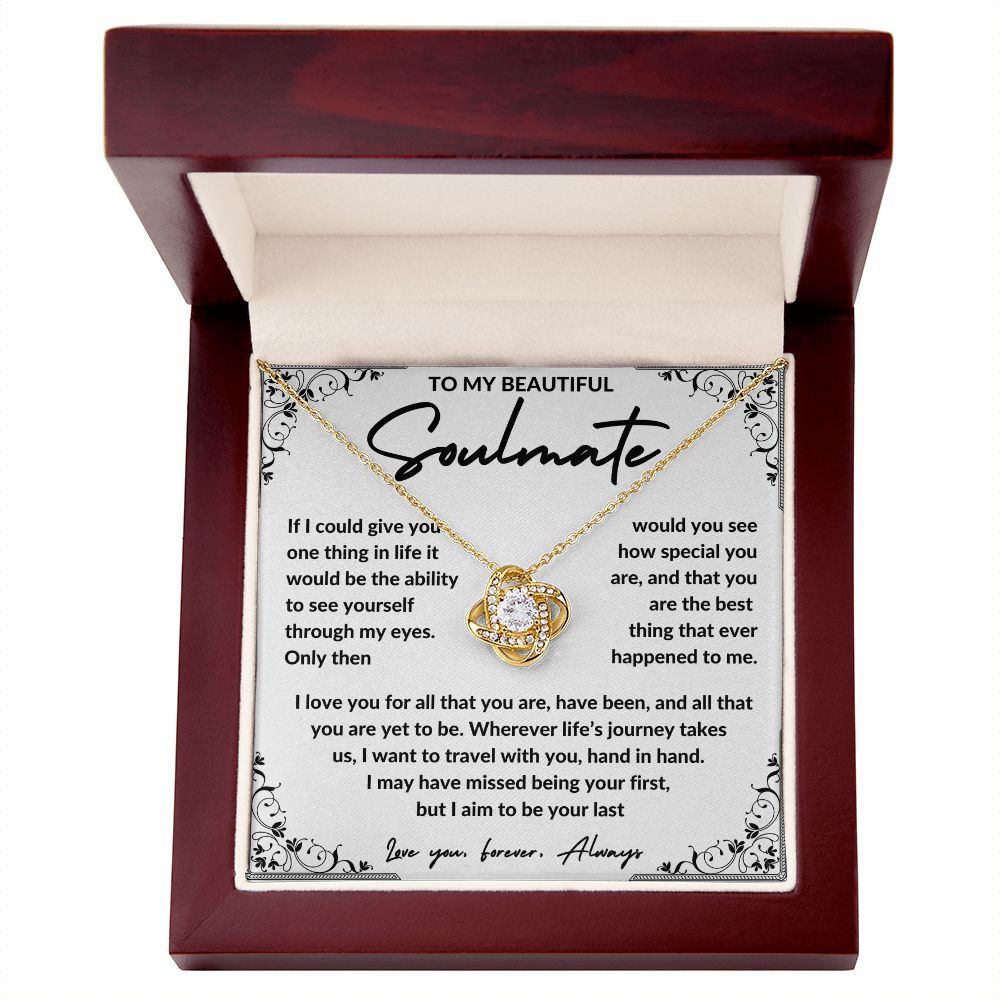 To My Beautiful Soulmate | Love Knot Necklace | WC2324