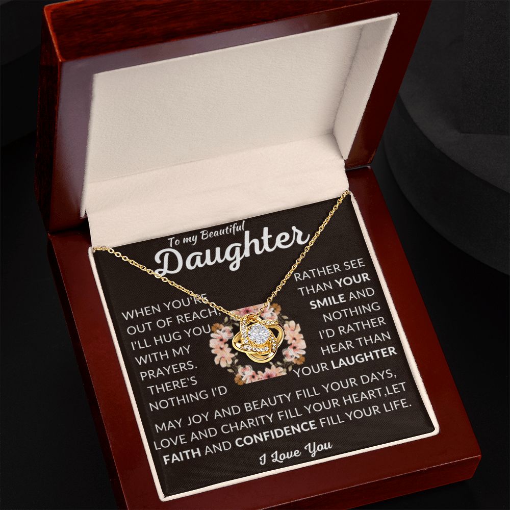 To My Beautiful Daughter | Love Knot Necklace | Out of Reach