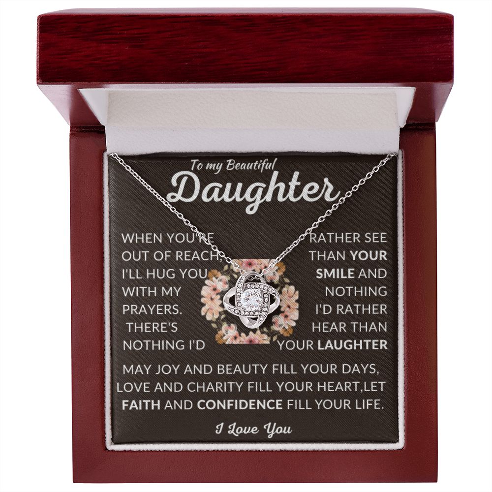 To My Beautiful Daughter | Love Knot Necklace | Out of Reach