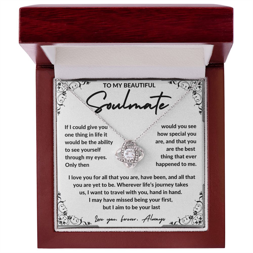 To My Beautiful Soulmate | Love Knot Necklace | WC2324