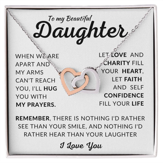 To My Beautiful Daughter | Interlocking Hearts