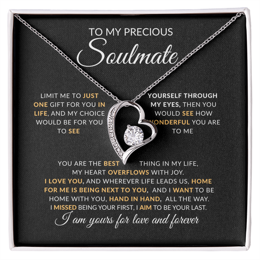 To My Precious Soulmate, Forever Love Necklace