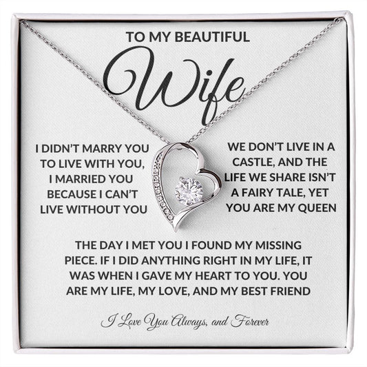 To My Beautiful Wife | Forever Love Necklace | The day I Met You | WC23211