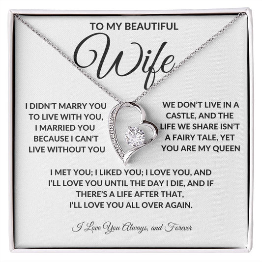 To My Beautiful Wife | Forever Love Necklace | WC2327