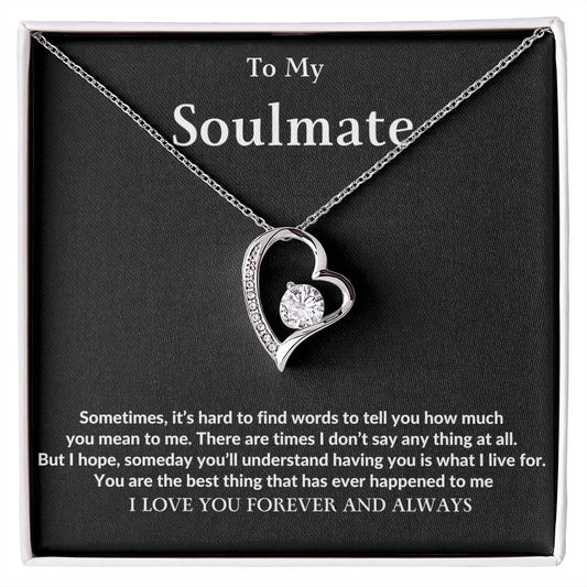To My Soulmate | I Live For You | Forever Love Necklace | BC 23115